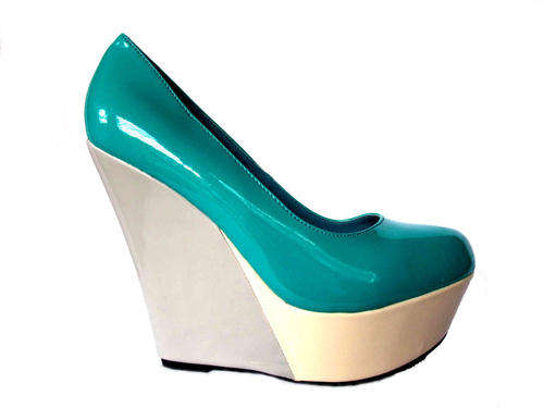 Trendy Colorful Platform Wedges Size 4