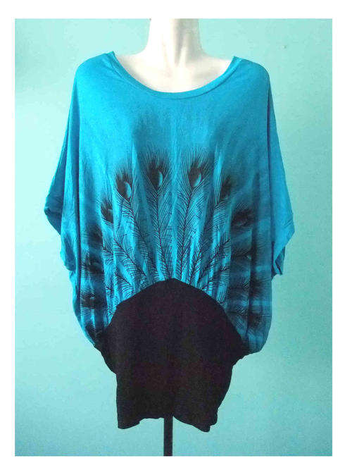 Baggy Dress/Top 1Size up to Size48 Colour Dark Pink