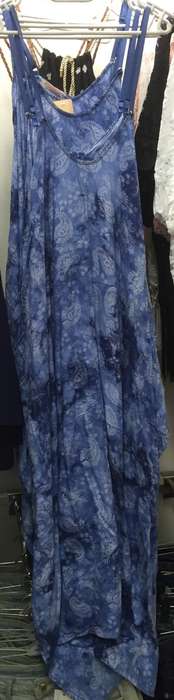 Summer Harem Jumpsuit Blue Paisley Pattern Size 36-38