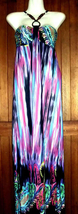 ****NEW ARRIVAL**** Elegant Cocktail Dress Wood Bead Front  36/38