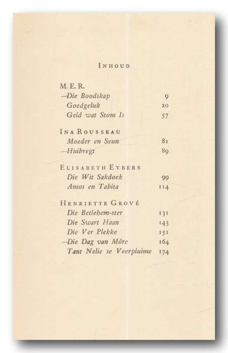 Kwartet - MER, Rousseau, Eybers & Grove. (Nasionale Boekhandel 3e druk 1960)