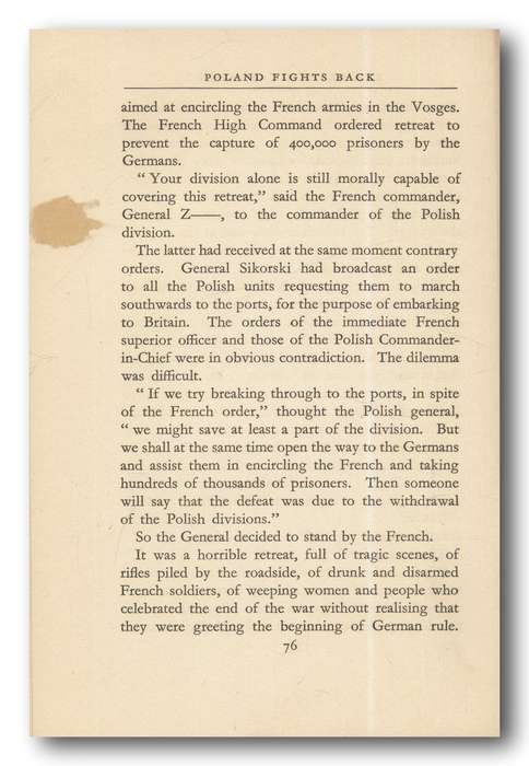 Poland fights back by Ksawery Pruszynski (Translated) 1st printed Sept 1941)