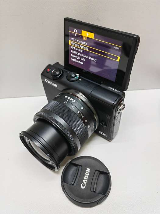Canon EOS M100 Mirrorless Camera + 15-45mm IS STM (Black)