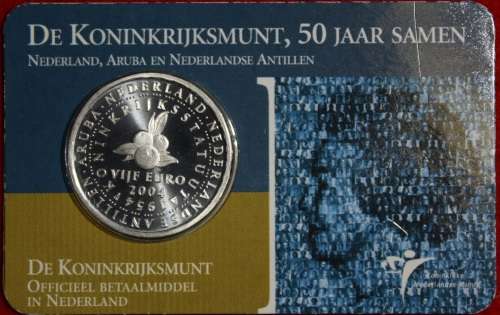 2006 Netherlands 5 Euro Coin (Sealed) sterling silver (92.5%) coin - Brilliant Uncirculated