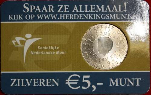 2006 Netherlands 5 Euro Coin (Sealed) sterling silver (92.5%) coin - Brilliant Uncirculated