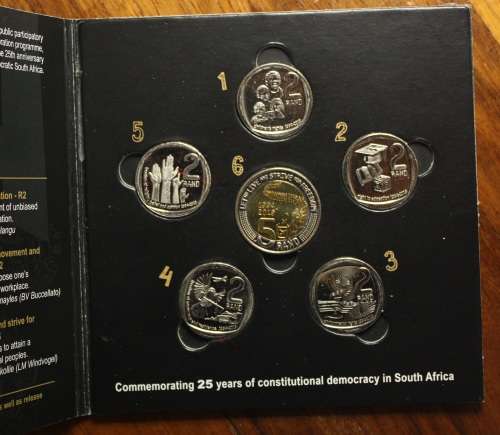 2019 Coin Set - Celebrating South Africa 25Yrs Constitution Democracy (1/2 PRICE UNTIL 26 March)