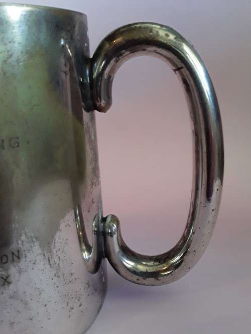 1934 Simla Valley Light Horse (S.V.L.H.) Silver Plated Trophy Mug.