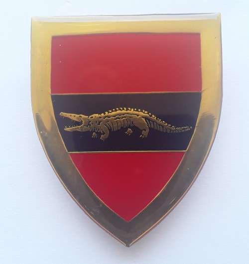 SADF 14 Field Engineer Regiment Shoulder Flash. Pins intact.