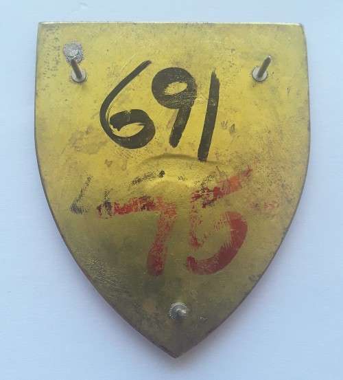 SADF 14 Field Engineer Regiment Shoulder Flash. Pins intact.