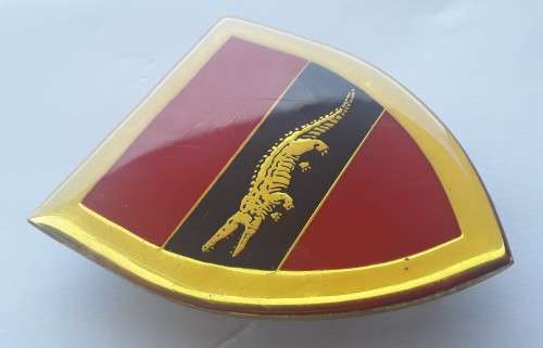 SADF 14 Field Engineer Regiment Shoulder Flash. Pins intact.