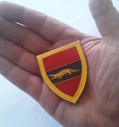 SADF 14 Field Engineer Regiment Shoulder Flash. Pins intact.