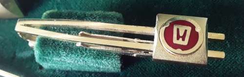 Original vintage 1960`s `Honda` cufflink, tie pin and tie tack promotional gift set with logo.