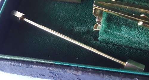 Original vintage 1960`s `Honda` cufflink, tie pin and tie tack promotional gift set with logo.