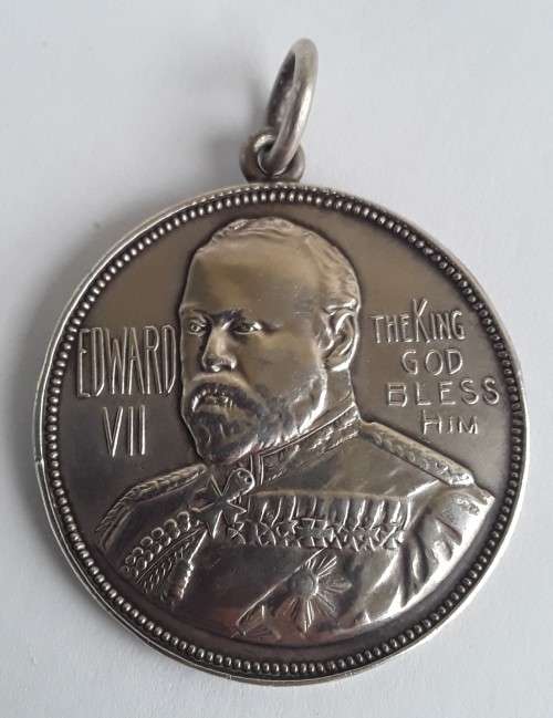 Rare Solid Silver Cape Colony 1902 King Edward VII Butterworth Coronation Medal.