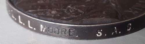 Boer War Q.S.A. Medal With 5 Clasps To `67 S.Serjt. L.L.L. Moore S.A.C.`.