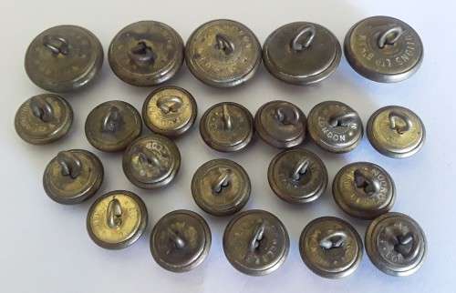 Set Of 22 Early Pre-1952 South African Police `Crown Over Star` Buttons. (Set 1 of 2)