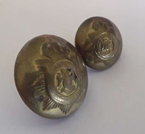 Set Of 22 Early Pre-1952 South African Police `Crown Over Star` Buttons. (Set 1 of 2)