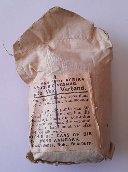 Rare WW2 Union Of SA Defence Force Shell Dressing & First Field Dressing. Dated 1940 and 1942.