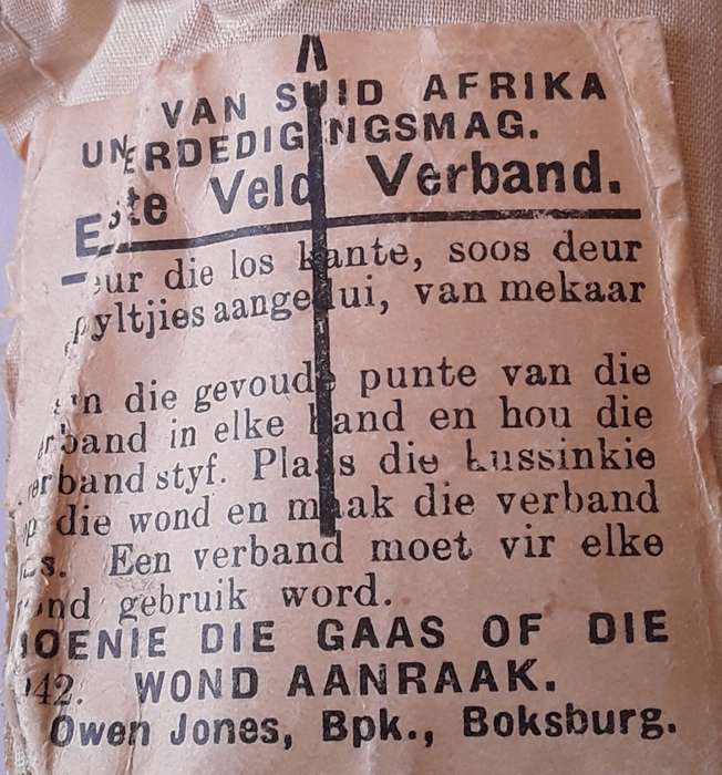 Rare WW2 Union Of SA Defence Force Shell Dressing & First Field Dressing. Dated 1940 and 1942.