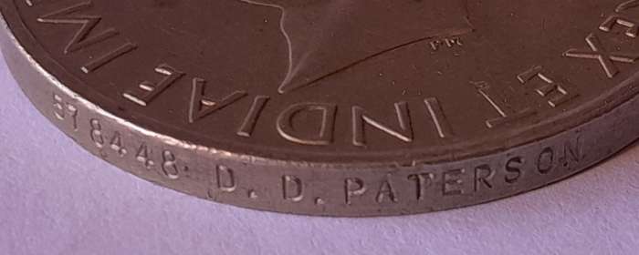 WW2 War Medal 1939-1945 To `578448 D.D. Paterson`.