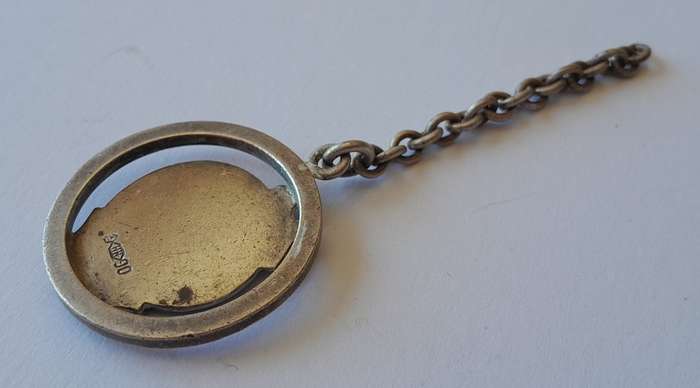 A Vintage Dutch Solid Silver `MS Oranjefontein` Fob Medal. WW2 Era (Please See Description).