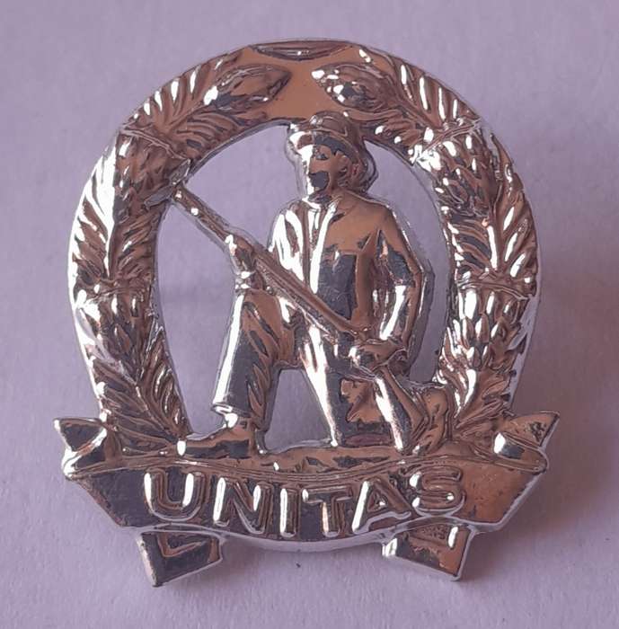 Pair SADF Commando Collar Badges (Facing).  Pins Intact.