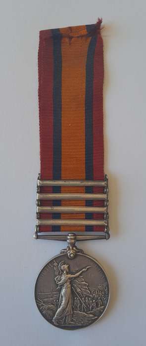 Boer War QSA Medal to `788 R.Q.M SERJT J.W. Wilson. Jo`burg M.R.` (JHB Mounted Rifles).
