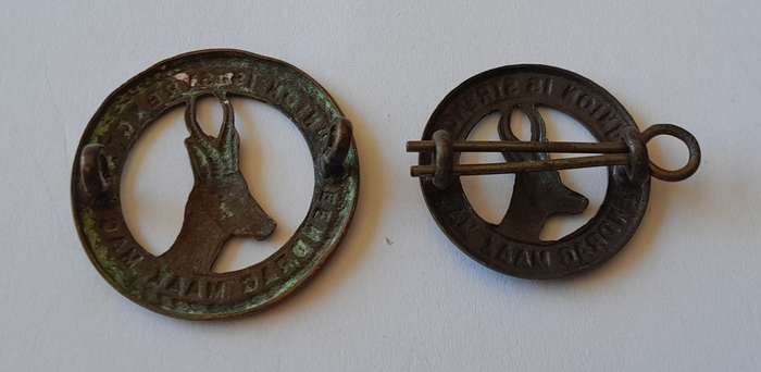 Pair WW2 SA Infantry Badges. Lugs Intact.