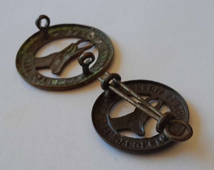 Pair WW2 SA Infantry Badges. Lugs Intact.