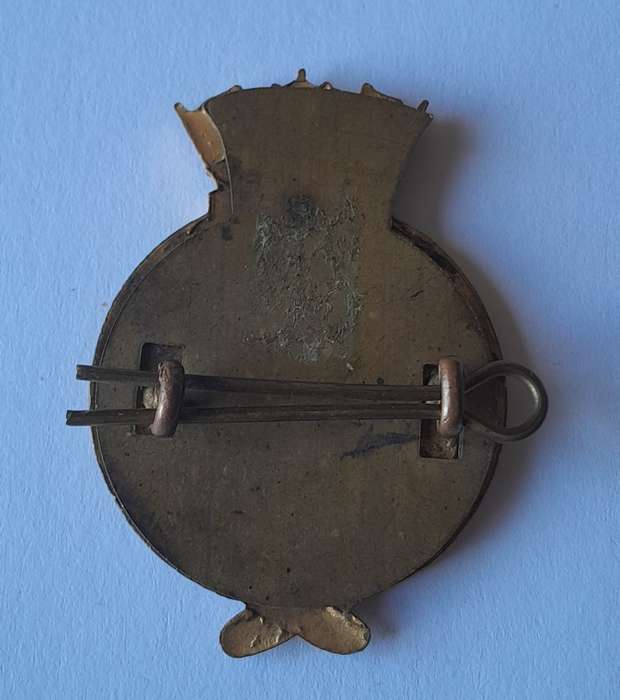 British Royal Navy Minewatching Service Cap Badge (1954-1962). Backplate And Lugs Intact.