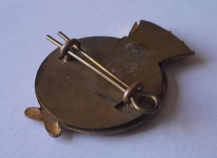 British Royal Navy Minewatching Service Cap Badge (1954-1962). Backplate And Lugs Intact.