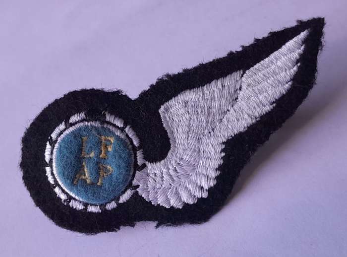 SA Air Force Air Photographer Large Wing Badge. Pins Intact.