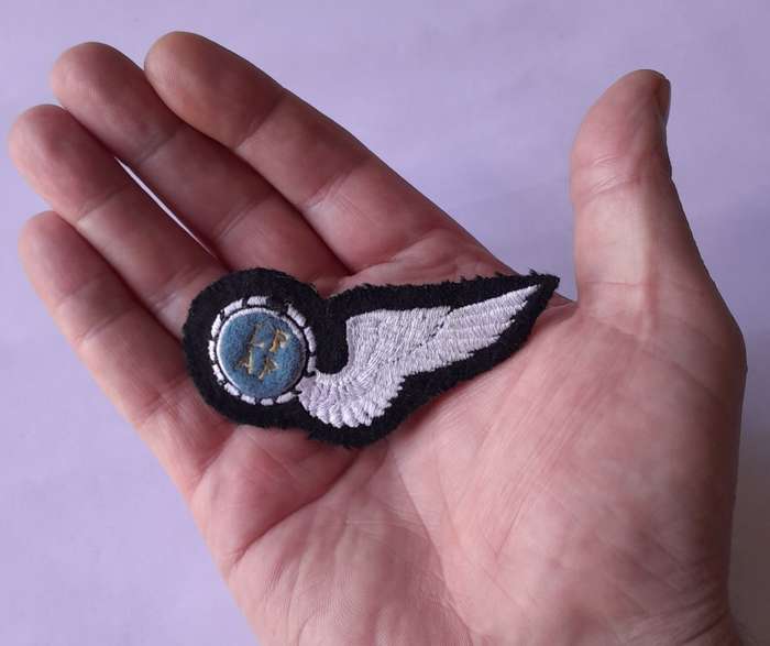 SA Air Force Air Photographer Large Wing Badge. Pins Intact.