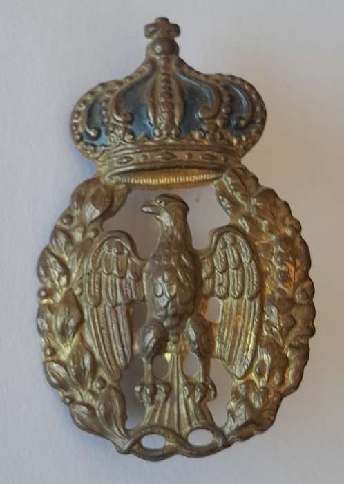WW2 Italian Royal Air Force Visor Cap Badge. Lugs Intact.