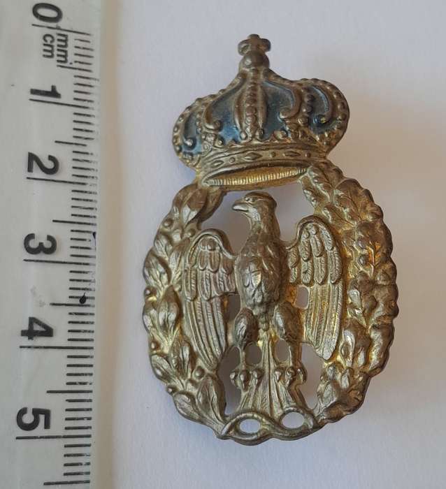 WW2 Italian Royal Air Force Visor Cap Badge. Lugs Intact.