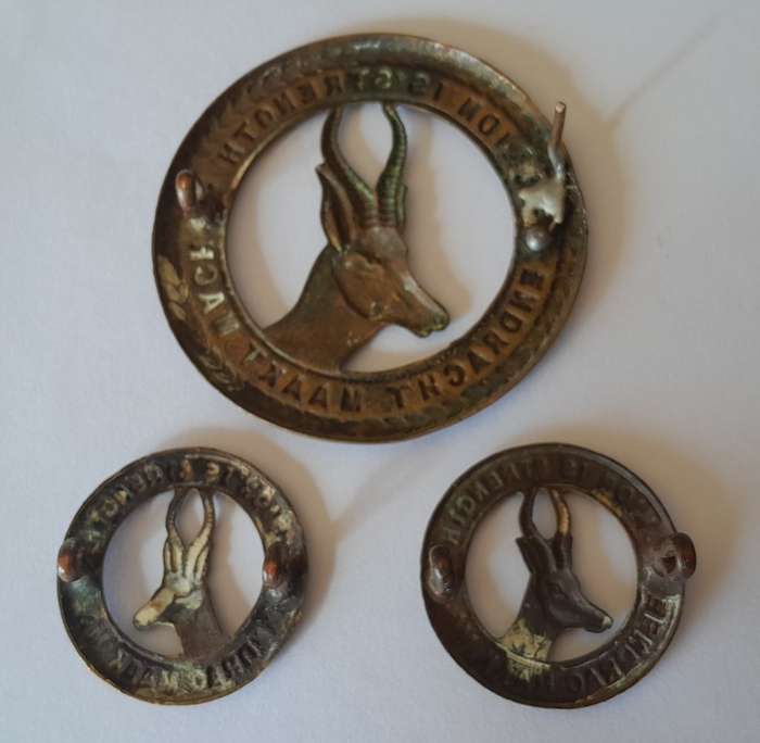 WW2 SA Union Defense Force Infantry Badge Set.