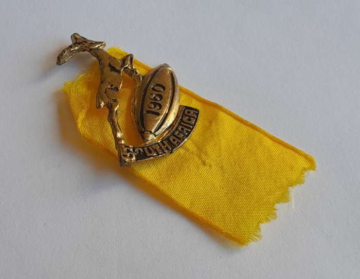 Vintage 1960 South African Rugby Pin Badge