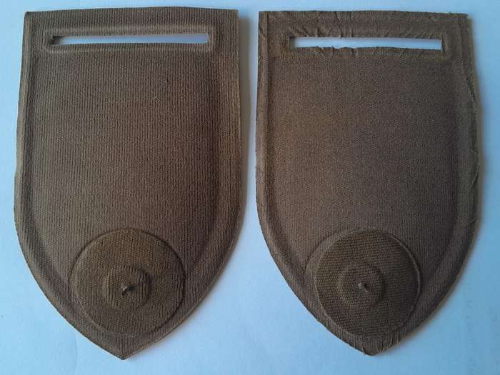 Pair SADF Regiment De Wet Tupper Flashes.  Pins Intact.