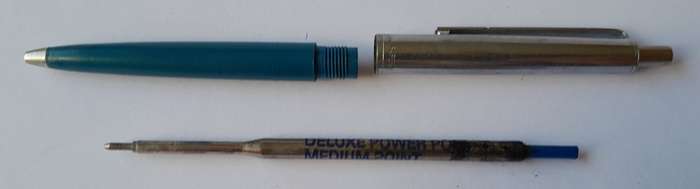 Vintage `Terry`s` Double Pen Clip With Parker And Papermate Pens.