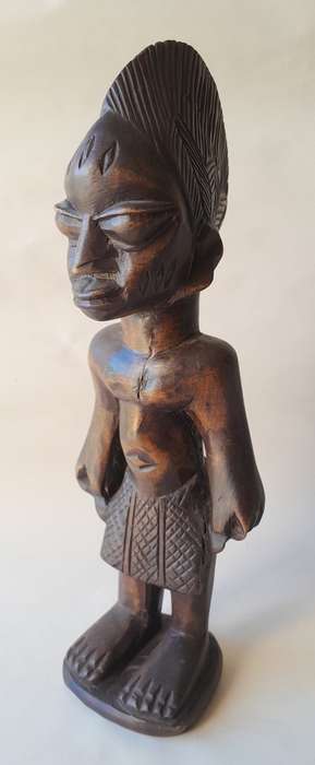 Pair Early Nigerian Yoruba Tribal Figurines.