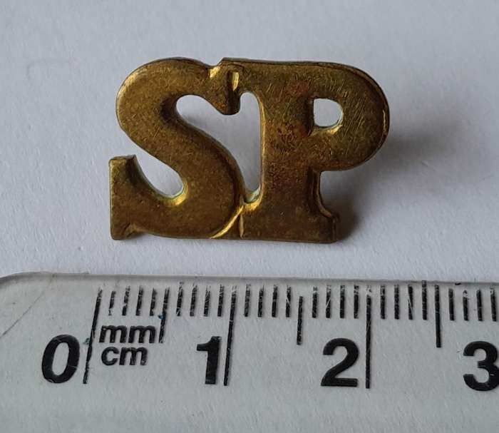 Early Spoorweg Polisie Shoulder Title.  Pins Intact.