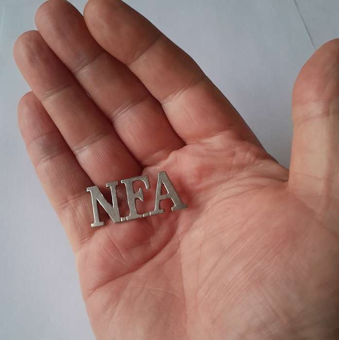 Natal Field Artillery Shoulder Title.  Pins Intact.