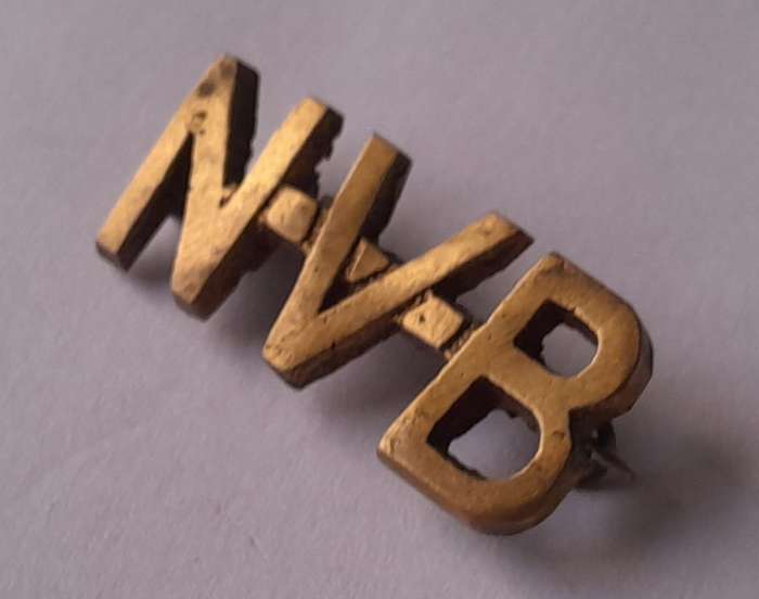 WW2 SA National Volunteer Brigade Shoulder Title.  Pin Intact.