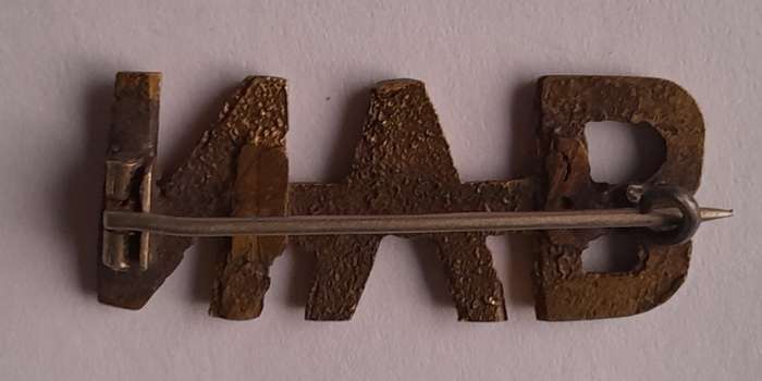 WW2 SA National Volunteer Brigade Shoulder Title.  Pin Intact.