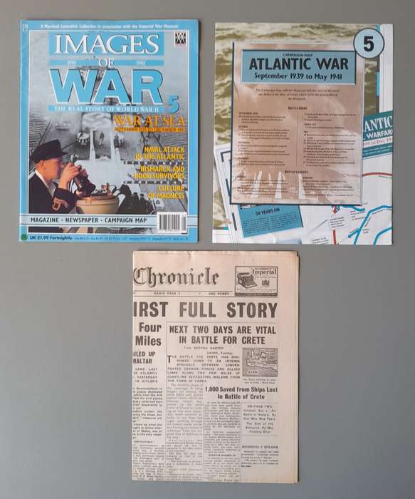 WW2 "Images Of War" Issue 5 (War At Sea) With Campaign Map And Newspaper Copy.