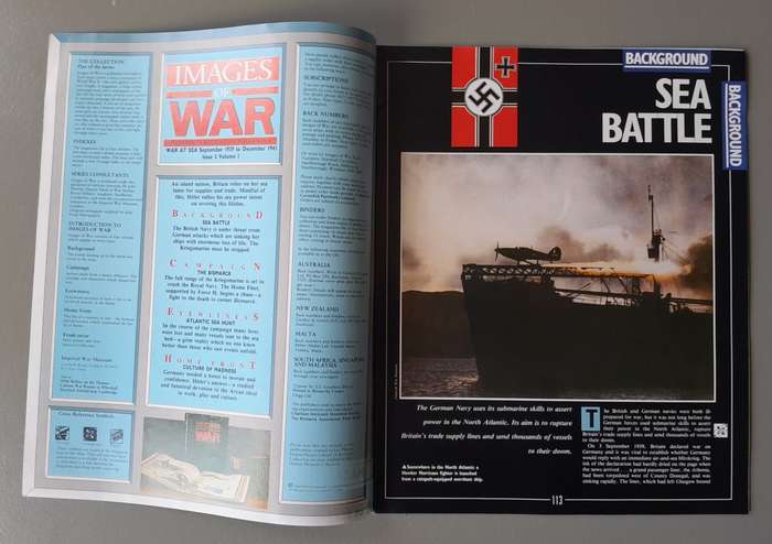 WW2 "Images Of War" Issue 5 (War At Sea) With Campaign Map And Newspaper Copy.