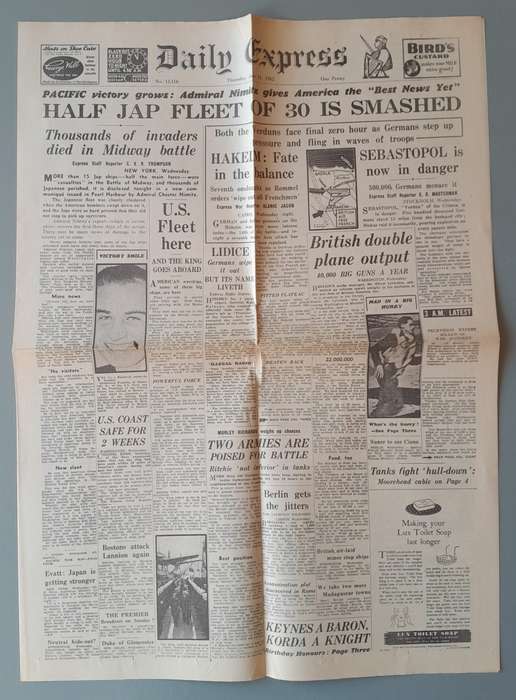 WW2 "Images Of War" Issue 12 (Coral Sea & Midway) With Campaign Map And Newspaper Copy.
