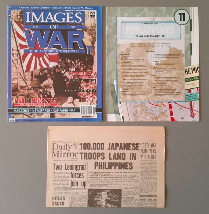 WW2 "Images Of War" Issue 11 (Philippines) With Campaign Map And Newspaper Copy.