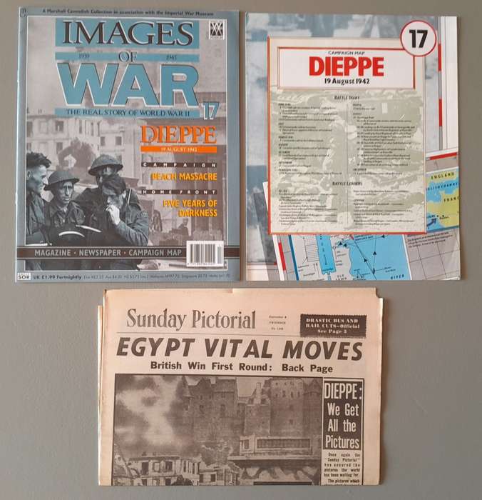 WW2 "Images Of War" Issue 17 (Dieppe) With Campaign Map And Newspaper Copy.