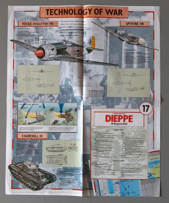 WW2 "Images Of War" Issue 17 (Dieppe) With Campaign Map And Newspaper Copy.